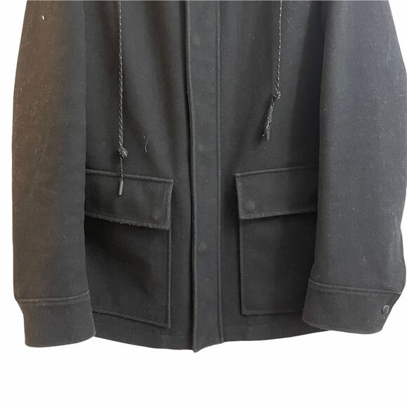 Cole Haan Black Wool Blend Coat - Picture 5 of 10